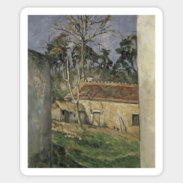 Farmyard by Paul Cezanne Magnet by Classic Art Stall